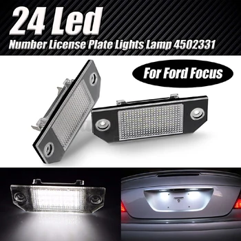 2gab Par Ford Focus auto LED Licences Numuru Plāksnes Gaismas Indikators auto apgaismošanas luces par Focus C-MAX MK2 Bez Kļūdām apgaismojums