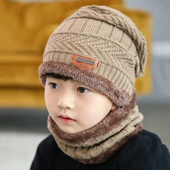 2gab/set bērnu cepure siltā cepure zēniem un meitenēm, ziemas cepures un snood 6 krāsu izvēlēties chrismas dāvanu cepure bērniem cepure bērniem