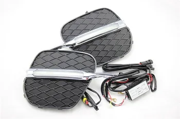 2gab/set LED DRL dienas gaisma, Lai BMW X5 E70 2011 2012 2013 Dienas Gaitas Gaismas, Vasaras Auto LED Miglas Lukturi cove