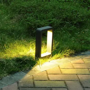 2gab Ūdensizturīgs COB 15 w LED Garden Light Zālienu Lampas Alumīnija Pīlārs Gaismas Āra Pagalmā villa ainavu bolardi apgaismojums