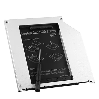 2nd HDD Caddy 9.5 mm SATA 3.0 SSD DVD, HDD Gadījumā Būra Optibay par Macbook Air, Pro 13