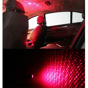 2pc Auto starlight nakts gaisma zvaigžņota jumta KTV atmosfēru USB lādējamu nakts gaisma romantisku atmosfēru 360 rotācijas 20D16