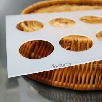(2pcs/lot) Jaunākais 8 caurumi apaļa apļa formas formas plānas šokolādes chip svaigs pelējuma silikona cepšanas mat DIY maizes rīki