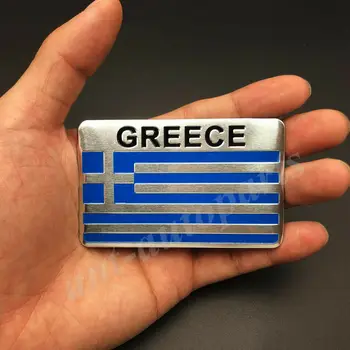 2x Grieķija grieķijas Karogu Automašīnas Bagāžnieka Emblēmas Nozīmīti Motociklu Uzlīmes Uzlīmes Aptecētājs