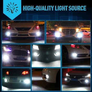 2x H1, H3 Led Spuldzes Miglas lukturi 880 Balts Univeral Foglamp Automašīnas Priekšējo Galvas Gaismas Audi A3 A4 B6, B8 A6 C6 80 B5 B7 A5 Q5 Q7 TT 8P