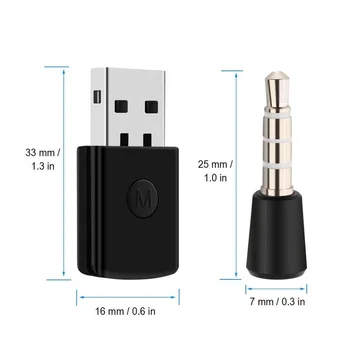 3.5 mm Bluetooth 4.0+EDR, USB Bluetooth Dongle Bezvadu USB Adapteri un Uztvērējs PS4 Gamepad Kontrolieris Bluetooth Austiņas Ver Jauns