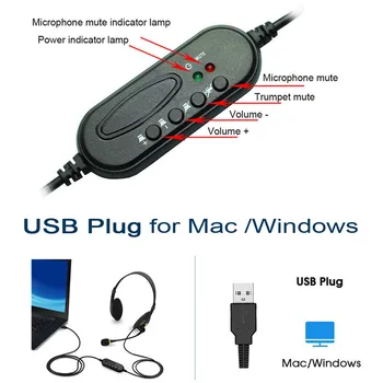 3.5 mm/USB Vadu Spēļu Stereo Austiņas Spēle Austiņas Austiņas ar Mic PC Datora Skype, MSN PS4 Play Station 4