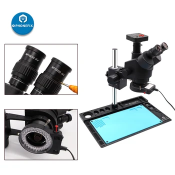 3,5 X-90X Black Trinokulara Stereo Mikroskopu 14MP 16MP 21MP 38MP HDMI Digitālo Video Kameru, Mikroskopu Tālrunis Lodēšanas Mikroskopa