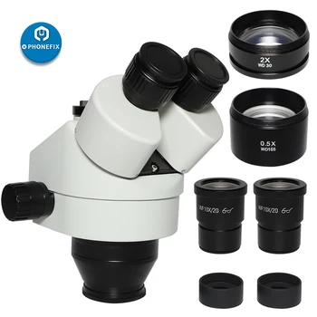 3,5 X-90X Vienlaicīgi-Fokusa Trinokulara Mikroskopa Galvu Nepārtrauktu Tālummaiņu WF10X/20mm Okulārs Autonoma Objektīvs Tālruņa Lodēšanas Remonts