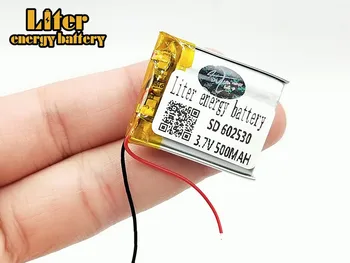 3.7 V 602530 500mAh polimēru litija baterija Uzlādējams Li-ion Šūnu mikrofonu MP3, GPS Smart Skatīties Lasījumā Pildspalvu Bezvadu Peles
