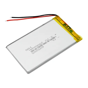 3.7 V litija polimēru baterija 405085 2500MAH mobilo jauda GPS tablet datoru MP4 MP5 DVD navigācijas Uzlādējams Li-ion Šūnu