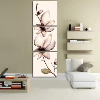 3 Gabali Lotus Mākslas Gleznas Koridora Audekls Izdrukas par viesistabas Moduļu Attēlu Dekoru Mākslas darbu uz Sienas, Audekls Mākslas Rāmjiem