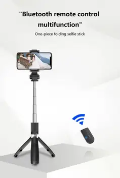 3 in 1-Bezvadu Bluetooth Selfie Stick Pagarināt Rokas Monopod Salokāms Mini Statīva Ar Slēdža Remote iPhone 11 Pro XS