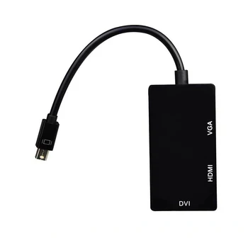 3-in-1 Mini DisplayPort 1.2, Lai VGA/DVI/HD 1080P Thunderbolt Ieejas Adapteris Datoru, TV Pieslēgums