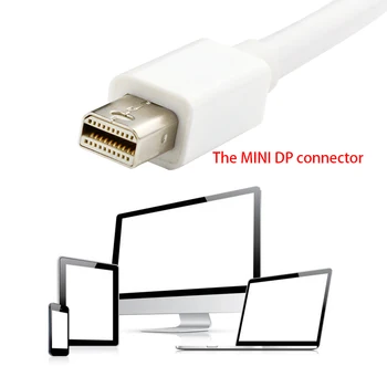 3 in 1 Mini Displayport DP Kabeļi Multi-funkciju HDMI Uz Dvi, Vīrietis-Sieviete Kabeļa Adapteris Displeja Ports Macbook Pro Gaisa PC
