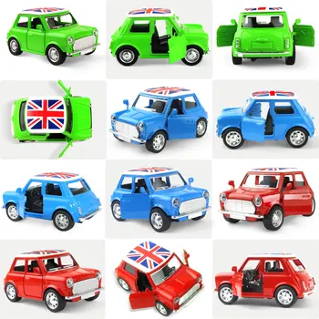 3 Stili Mini Vintage Lējumiem Auto Sakausējuma Auto Modeli, Bīdāmās Kravas Rotaļlietas Transportlīdzekļu Zēniem, Kas Mirgo & Mūzikas Automašīnas Rotaļlietas Bērniem (
