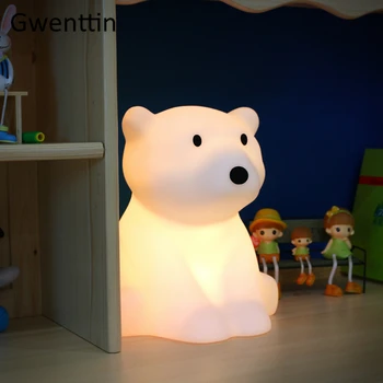 30-50cm Big Bear Dimming Nakts Gaisma Guļamistabai Gultas Spuldzes interjera Mazulis Bērniem Dāvanu LED Galda Lampa Galda Gaismas Luminaira