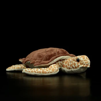 30 cm Garš Hawksbill Bruņurupucis Pildījumu Rotaļlieta Reālās Dzīves Lielās devās Bruņurupucis Bruņurupuča aizsardzība Plīša Rotaļlietas Extra Soft Jūras Dzīvniekiem, Plīša Lelles