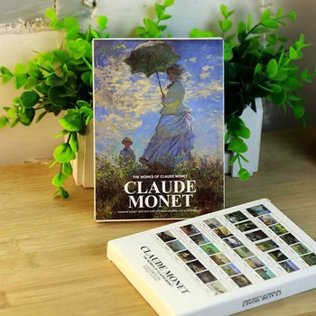 30 loksnes/iepak Claude Monet, Eļļas Glezna Vintage Pastkartes Gleznas, Pastkartes, Apsveikuma kartiņu vēlas Kartes Modes Dāvana