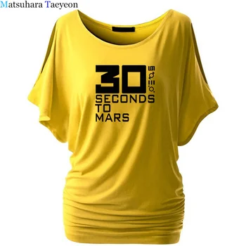 30 Seconds to Mars Sieviešu T Krekli Mūzikas grupas T-krekls ar Īsām Piedurknēm Kokvilnas Roks 30STM Sieviešu T-krekls Topi Tee T155
