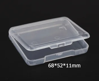 300pcs 68*52*11mm taisnstūra caurspīdīgā plastmasas kastē PP Kolekcijas Glabāšanas Tvertnes Lodziņā Gadījumā