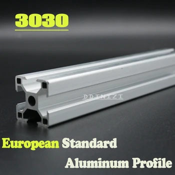 3030 Eiropas Standarta Anodēta Lineārās Sliedes Alumīnija Profilu Ekstrūzijas 3030 par DIY 3D printeri CNC 900mm, lai 1500mm