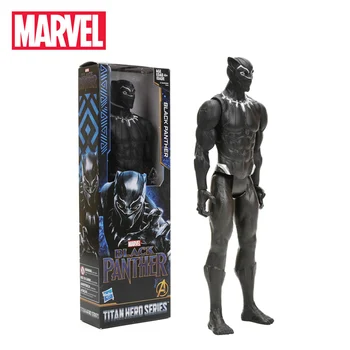 30cm Black Panther PVC Rīcības Attēls Titan Hero Sērijas Brīnums Rotaļlietas Avengers Skaitļi Super Varonis Kolekciju Modelis Lelles Rotaļlietas