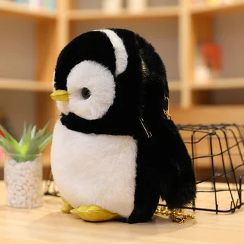 30cm Kawaii Pingvīns Crossbody Soma Plīša Rotaļlietu, Mīksto Pildījumu Pleca Soma Pleca Soma Soma Dzimšanas dienas Dāvana Meitenēm Kosmētikas Soma