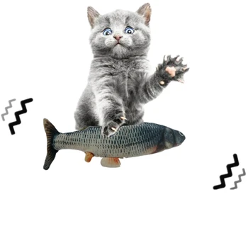 30CM Pet Cat Toy USB Uzlādes Simulācijas Electric Dejas Pārvietojas Floppy Zivju Kaķu Rotaļlieta Kaķis Rotaļlietas Interaktīvas Suņu Dropshipping