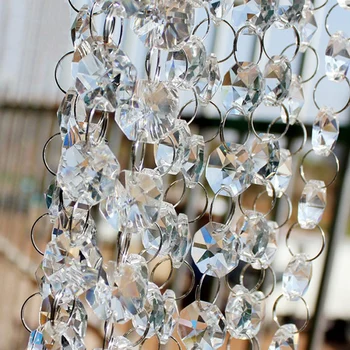 30m Caurspīdīga kristāla stikla krelles, Aizkaru Kāzu dekorēšana piegādes dzīvojamā istaba starpsienas mājas rotājumi