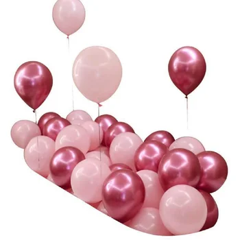 30pcs Rozā Rožu Zelts, Sudrabs baloniem, Konfeti Komplekts Lateksa Metāla Balonu Dzimšanas dienas svinības, Kāzu Jubilejas, Kāzu Dekorēšana