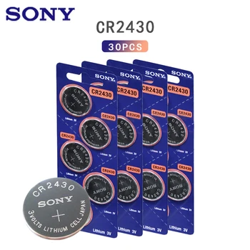 30PCS Sony 3 v CR2430 Pogu Pilas Litija Monētas Šūnu Baterijas Pulksteņu Pulksteņu Baterijas Kalkulators Datora Tālvadības pults