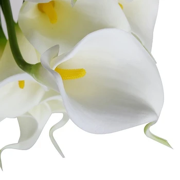 30Pcs Vadītājs / Komplekts, Mākslīgie Ziedi Kalla Lilija Līgava Kāzu Dekorēšana Pušķis Vadītājs Pu Nekustamā Nospiediet Mākslīgo Ziedu