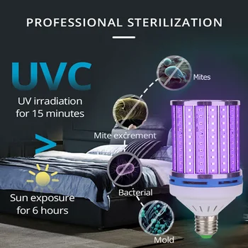 30W/80W UVC Ozona Germicidal Lampas Laiks Tālvadības Sterilizācijas, Dezinfekcijas Spuldzes UV Sterilizer Ērcītes Gaismas