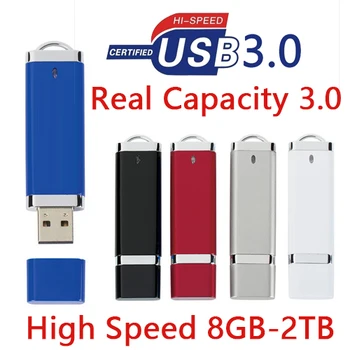 32GB 64GB USB Flash Drive 1 TB 2 TB 3.0 Klasiskā Pen Drive Mini USB Portatīvās atmiņas Atmiņas USB Flash atmiņas Kartes 128GB 256 GB Dāvanu
