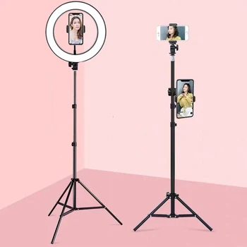 33cm/13inch Aptumšojami LED Selfie Riņķa Gaisma ar Statīvu USB Selfie Gaismas Gredzens Luktura Liela Fotogrāfija Ringlight ar Statīvu Šūnu
