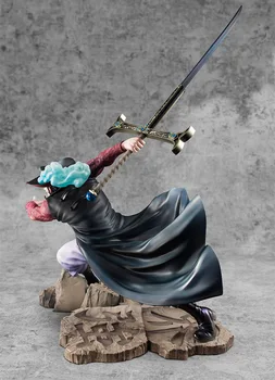 34cm jauns anime viens gabals Dracule Mihawk statuetes Kaujas ver. PVC Rīcības Attēlu Kolekcija Modeli, Rotaļlietas, Dāvanas bērniem,