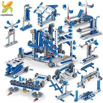 354pcs 4in1 Izgudrotājs Projektēšana Kravas automašīnu Celtniecības Bloki, Celtniecības Tehnikas Komplekts DIY Ķieģeļu Rotaļlietas Bērniem