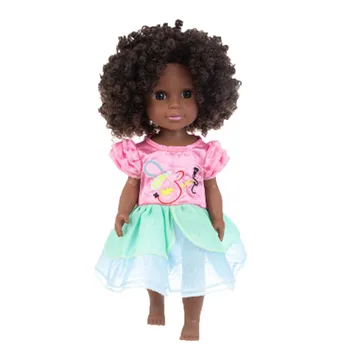 35cm Bērnu Lelle Piederumu Meitene Kokvilnas Apģērbs Mazulis Melnās Āfrikas Melnās Bērnu Gudrs Sprogains Melns Vinila Bērnu Rotaļlietas Par Ziemassvētku Dāvanu