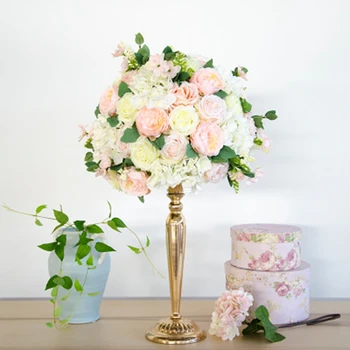 35cm diy rožu mākslīgo ziedu bumbu centerpieces dekori, kāzu pušķi, ziedu vienošanās fons puse mājas tabula ziedu