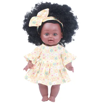 35cm Melna Meitene Lelles Āfrikas Amerikāņu Spēlēt Lelles Spilgti Bērnu Spēļu Lelle, Baby Spēlēt Lelle Izglītības Bērniem Dāvanas, Jautras Rotaļlietas