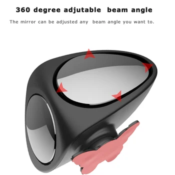 360 Grādu Rotācijas Regulēšana Auto Blind Spot Spoguļi Izliekta Atpakaļskata Spogulis Framless Blind Spot Spogulis Car Styling