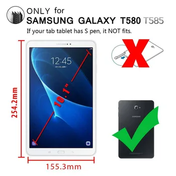 360 Grādu Rotējoša Folio PU Leather Case for Samsung Galaxy Tab A6 10.1 Sm T585 T580 Gadījumos Cilnes A6 10.1 T580N Flip Stends Vāciņu