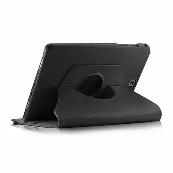 360 Grādu Rotējoša PU Leather Flip Cover Case For Samsung Galaxy Tab 9.7 SM-T550 T551 SM-T555 T550 TabA 9.7 Tablete Gadījumā, Stikls