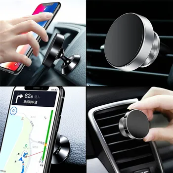 360 Rotable Gaisa Ventilācijas Magnētiskais Turētājs Mobilo Tālruni, Auto GPS Navigācijas Universālā Skava Stāvēt Magnēts, Auto Telefona Turētājs