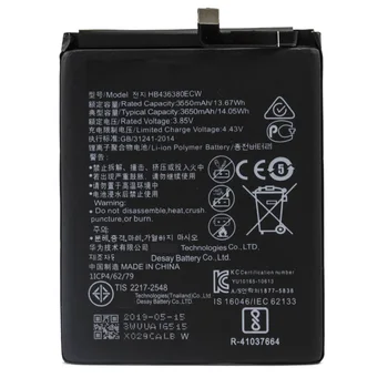 3650 mAh Akumulators Huawei HB436380ECW par P30 Augstas Kvalitātes Rezerves Bateria Uzlādējamās Baterijas