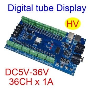 36CH led DMX512 dekoderi DC5V-36V 36 kanāls 12 grupās DMX decoderdimmer DMX512 XRL 3P led kontrolieris 36A(5V-24V),25A(25V-36V)