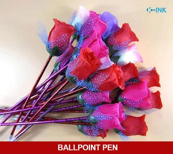 36pcs / daudz , Jaunums Mākslīgo Rožu Ziedu Lodīšu Pildspalvu , Valentīna Dāvanu Rose Ball Pen