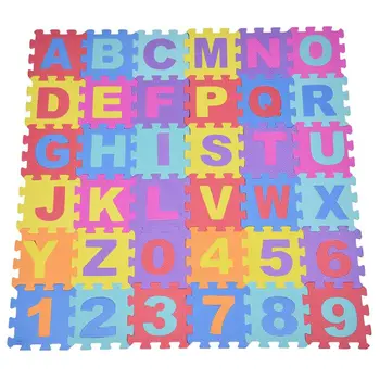 36pcs Mīkstu EVA Putu Bērnu Bērnu Bērniem, Spēlēt Mat Alfabēta Numuru Jigsaw Puzzle