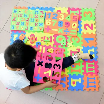 36pcs /S et Multi-funkcionālo EVA Puzzle Paklājs Izglītības krievu Burtu un Ciparu Numuri, puzles, Mācību Rotaļlietas Bērniem Spēlēt Mats